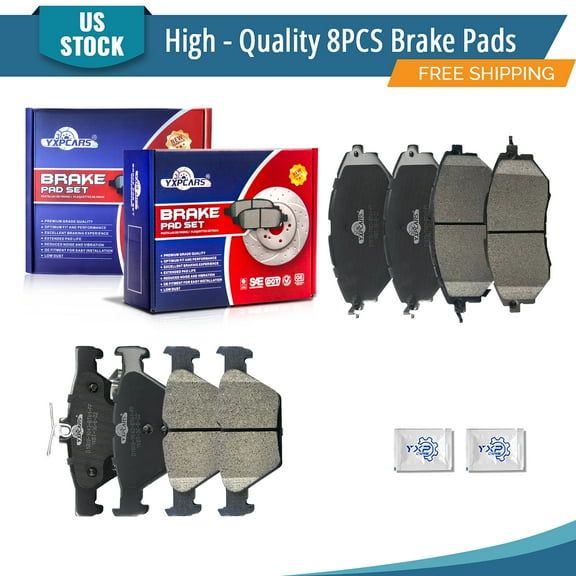 YXPCARS 8PCS Front & Rear Ceramic Brake Pads(D1078 D1808) for Subaru Legacy Outback 2015-2018