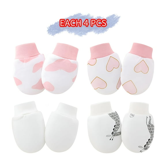 TELOLY 16Pcs Baby Mittens,Suitable for Babies Baby Mittens Newborn,Child Protection Baby Mittens 0-6 Months,Style1