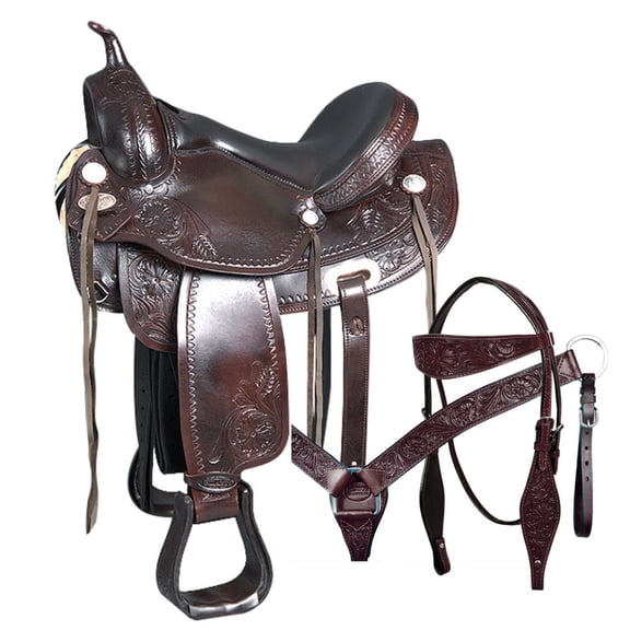 17 In Western Horse Treeless Saddle American Leather Trail Pleasure Tack
