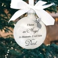 thumbnail image 2 of Colgante de ala de ángel conmemorativa de Navidad en el cielo mamá papá bola decoración (papá) Ehuebsd libre de BPA, 2 of 6