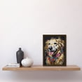 thumbnail image 2 of Golden Retriever Dog with Floral Bandana Collar Artwork Framed Wall Art Print A4, 2 of 4