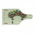 thumbnail image 1 of Ethnic Cutting Board, Retro Headband in Design Colorful Feathers Arrows and Geometrical Motifs, Decorative Tempered Glass Cutting and Serving Board, Wine Bottle Shape, Multicolor, by Ambesonne, 1 of 1