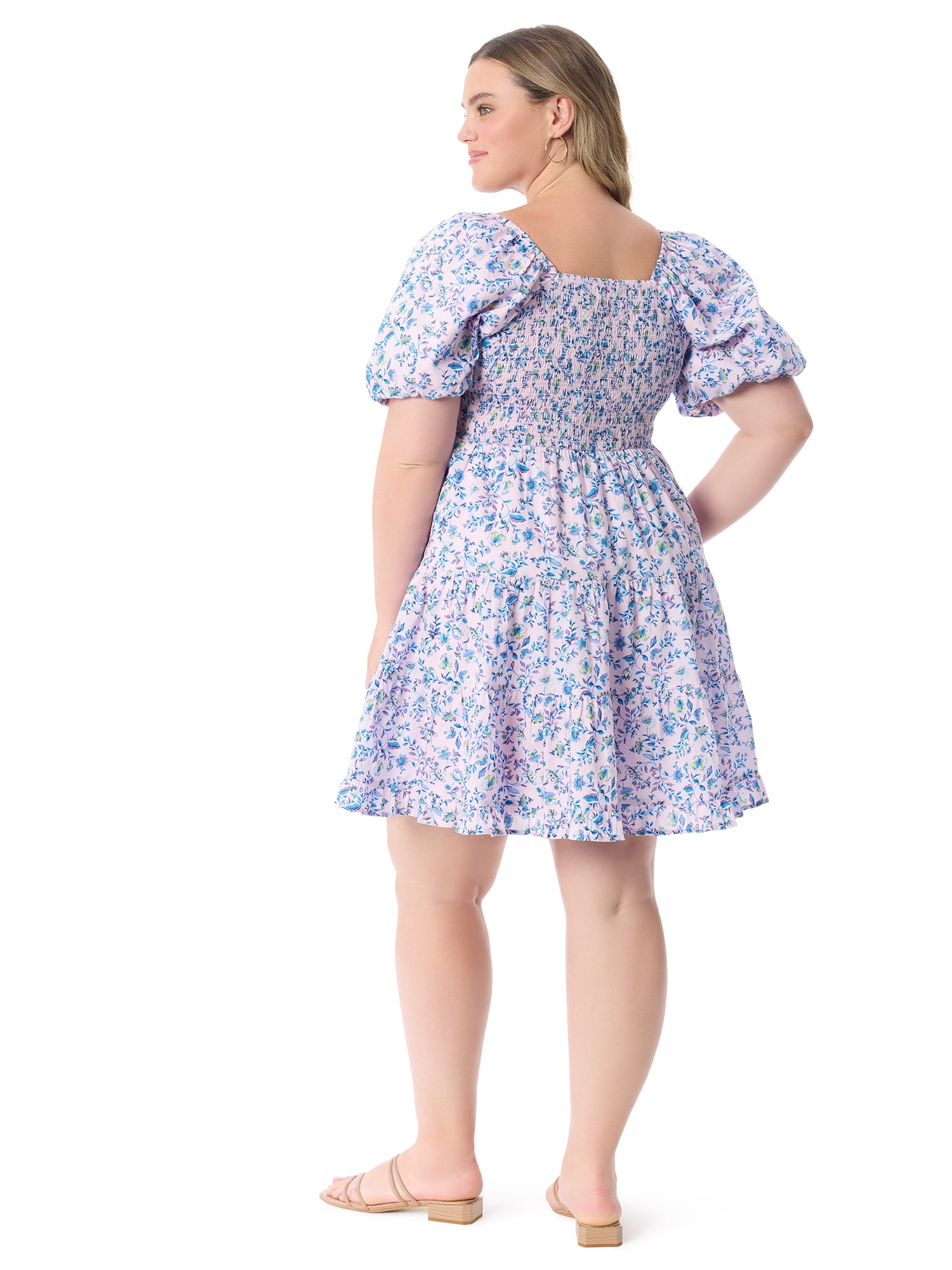 Jessica Simpson Women's Plus Size Adalle Tiered Cotton Mini Dress, Sizes 0X-5X