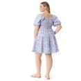 thumbnail image 3 of Jessica Simpson Women's Plus Size Adalle Tiered Cotton Mini Dress, Sizes 0X-5X, 3 of 5
