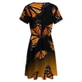 thumbnail image 5 of Orange Monarch Butterflys Women's Dress Short Sleeve Summer Sundress Summer Women Clothes, 5 of 7