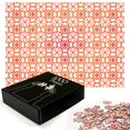 thumbnail image 2 of Ambesonne Orange Boho Jigsaw Puzzle Durable Cardboard, Vintage Traditional, 1000 pcs, Burnt Sienna White, 2 of 5