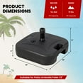 thumbnail image 3 of YYAo Heavy Duty Holder Stand, Market Umbrella Base,Fillable Patio Umbrella Base with Handle Fit 1.5 Inch Umbrella Poles-Black, 3 of 7