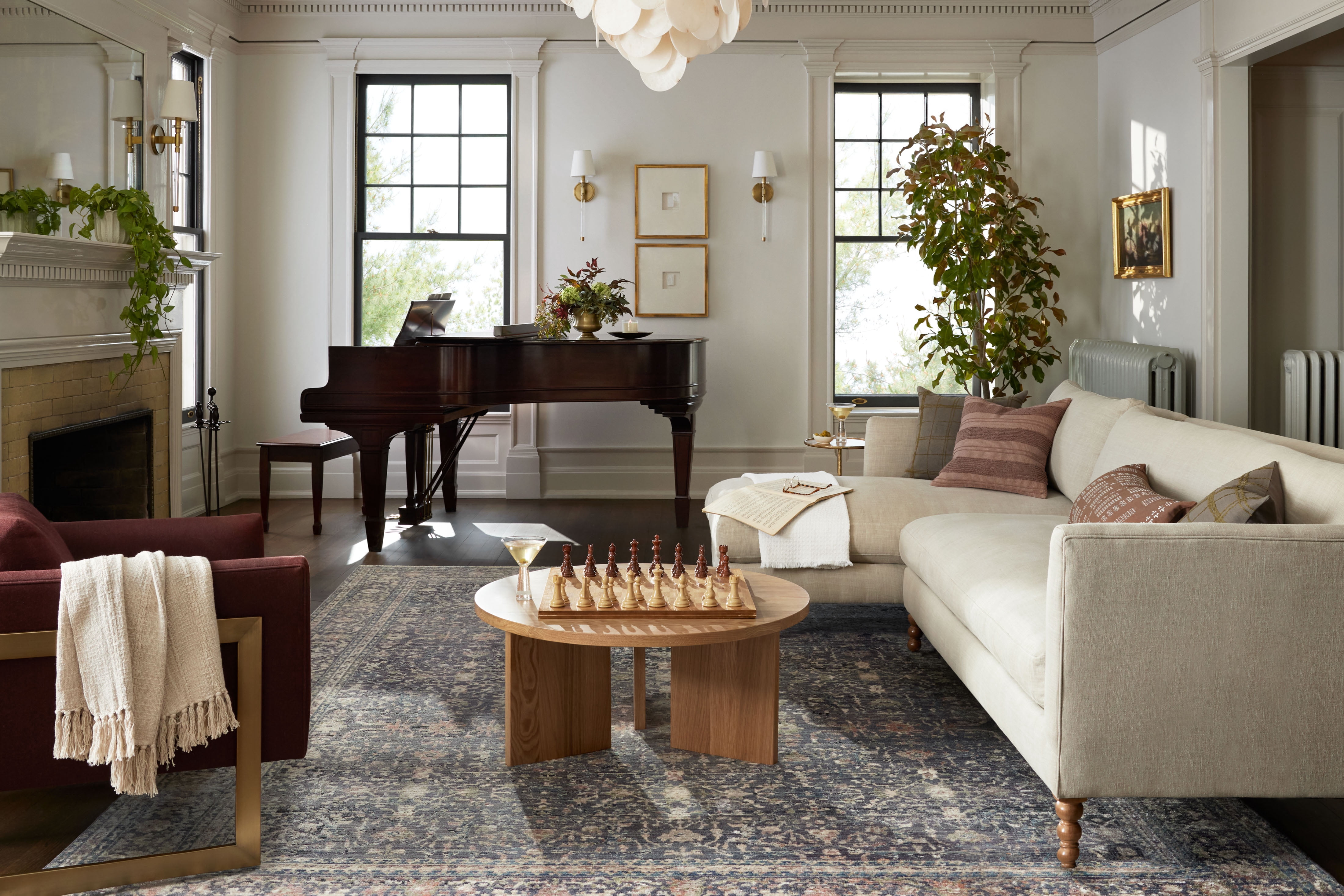 Jean Stoffer x Loloi Bradbury Midnight/ Multi 18" x 18" Sample Rug
