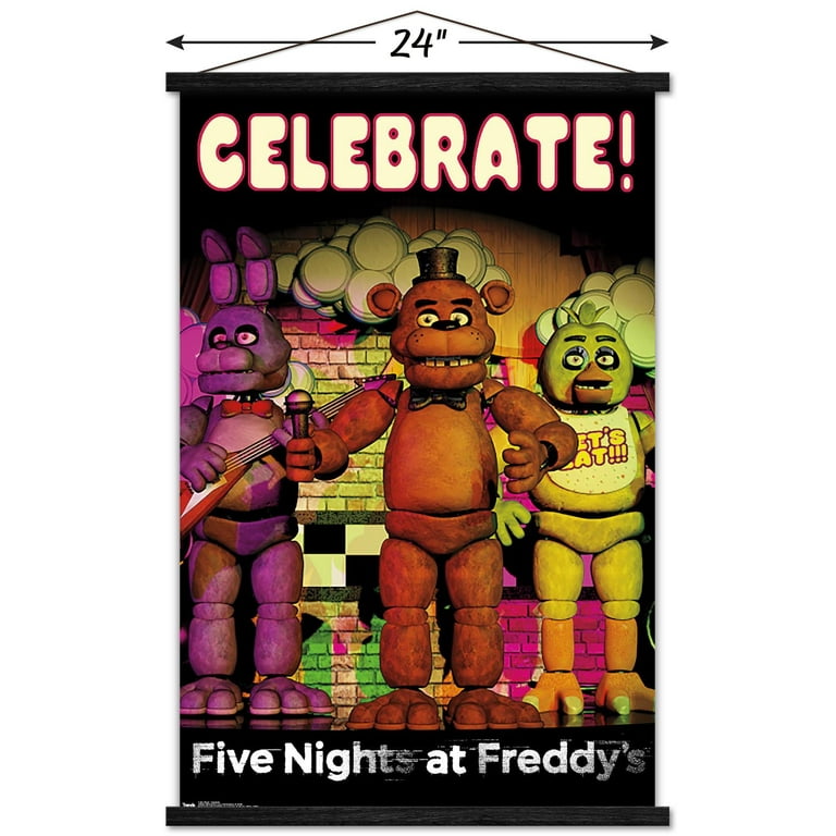 Five Nights at Freddy's - Celebrate Wall Poster with Magnetic Frame,  22.375 x 34 
