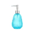 thumbnail image 1 of Textured Glass Soap Dispenser Refillable Liquid Hand Soap Bottle for Bathroom, 2.95x5.71 Inch, 1 of 6