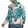 thumbnail image 6 of Fotbe Men's Hoodie with Watercolor Sea Turtle Pattern - Kangaroo Pocket Pullover Hooded Sweatshirt, Perfect for Daily Wear, Travel, and Home-Small, 6 of 7
