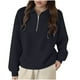 thumbnail image 3 of Tops cortos para mujer,Chaqueta informal con capucha para mujer, cierre frontal completo, manga larga con bolsillos, mezcla de poliéster, corte regular para uso diario, sopatenor, 3 of 9