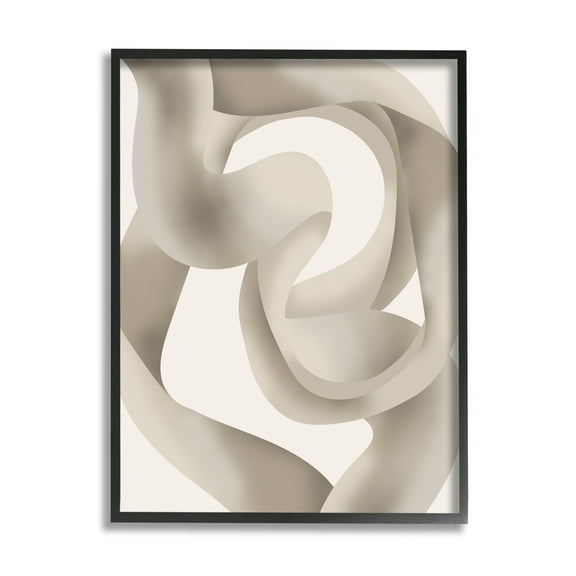 Stupell Industries Modern Wavy Abstraction Abstract Painting Black Framed Art Print Wall Art, 11 x 14