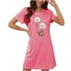 thumbnail image 1 of Camisón corto de talla grande para mujer, camisón de manga corta con estampado de pecho a la moda, camisón para mujer, 1 of 2