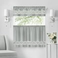 thumbnail image 5 of PowerSellerUSA Sleek & Clean Minimalist Two-Tone Kitchen Window Curtain Valance with Rod Pocket Top, Perfect for Livingroom or Kitchen Decor, 55" W x 13" L, 5 of 7