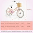 thumbnail image 3 of Costway 16" Kid's Bike with Training Wheels Adjustable Handlebar Seat Handbrake Pink, 3 of 10