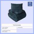 thumbnail image 2 of Mainstays Kids Dark Blue Solid Plush Ribbed Corduroy Comforter Set, Twin, 2 Pieces, 2 of 6