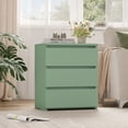 thumbnail image 5 of Homfa 3 Drawers Nightstand, Small Sofa Table, Wooden Storage Cabinet for Living Room, Green Finish, 5 of 9