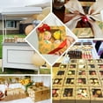 thumbnail image 5 of Efavormart 12 Pack | 6"x6"x3" Cake Boxes with Window, Tropical Leaf Disposable Bakery Box for Pastries, Cookies, Pie, Cupcakes, 5 of 11