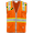 Orange, variant on Ironwear 1241 Class 2 Safety Vest w/ Zipper, Radio Clips & Badge Holder