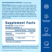 Mommys Bliss Baby Probiotic Drops + Vitamin D, Supports Digestive Health and Immunity, Flavorless, 0.34 fl oz