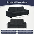 thumbnail image 2 of ZAFLY 2 Pieces Living Room Furniture Sets, Couch and Loveseat Set, Modern Velvet Sofa Sets - Gray, 2 of 7