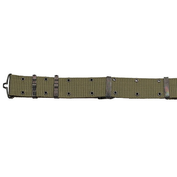 G.I. Style Olive Nylon Pistol Belt with Metal Buckles