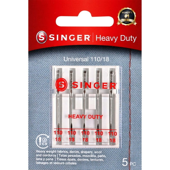SINGER Size 110/18 Topstitch Heavy Duty Sewing Machine Needles - 5 Count