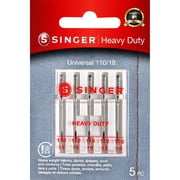 SINGER Size 18 Top Stitch Sewing Machine Needles (5 Pack)