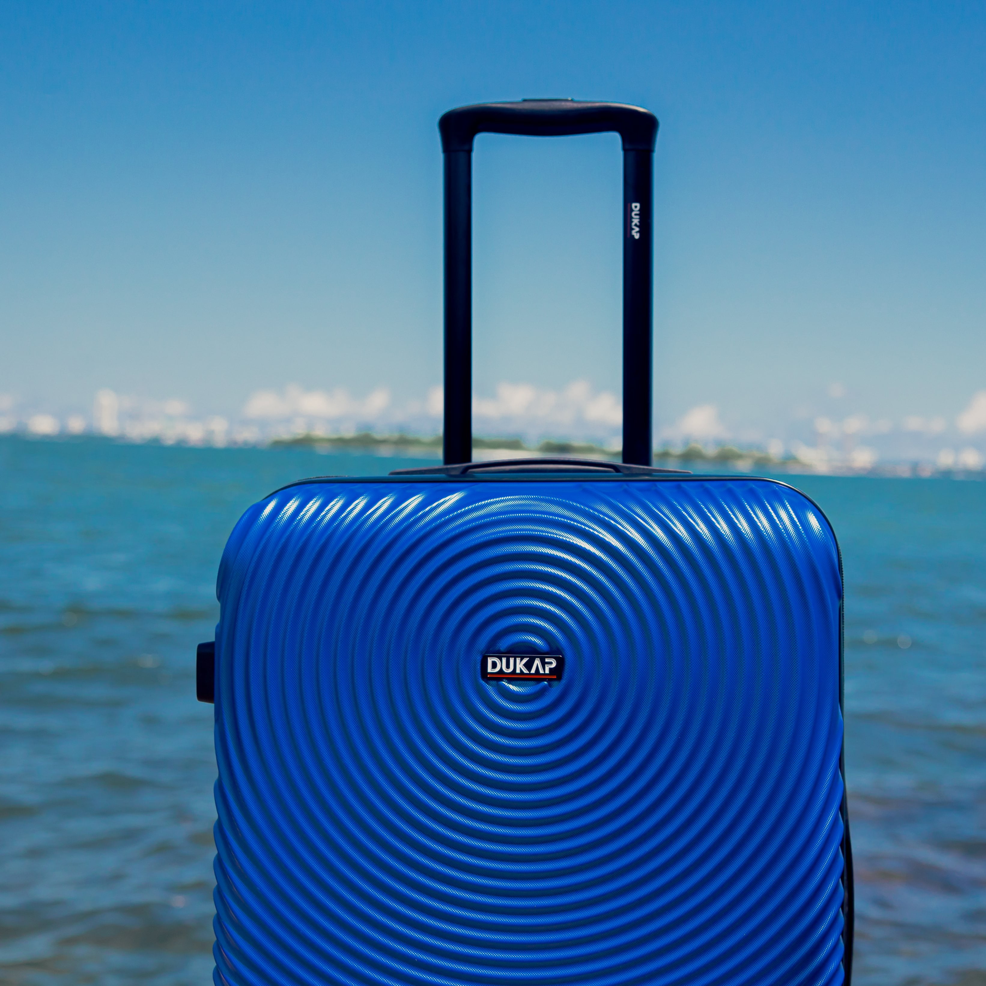 DUKAP Inception 20" Hardside Lightweight Luggage with Spinner Wheels, Handle and Trolley, Blue