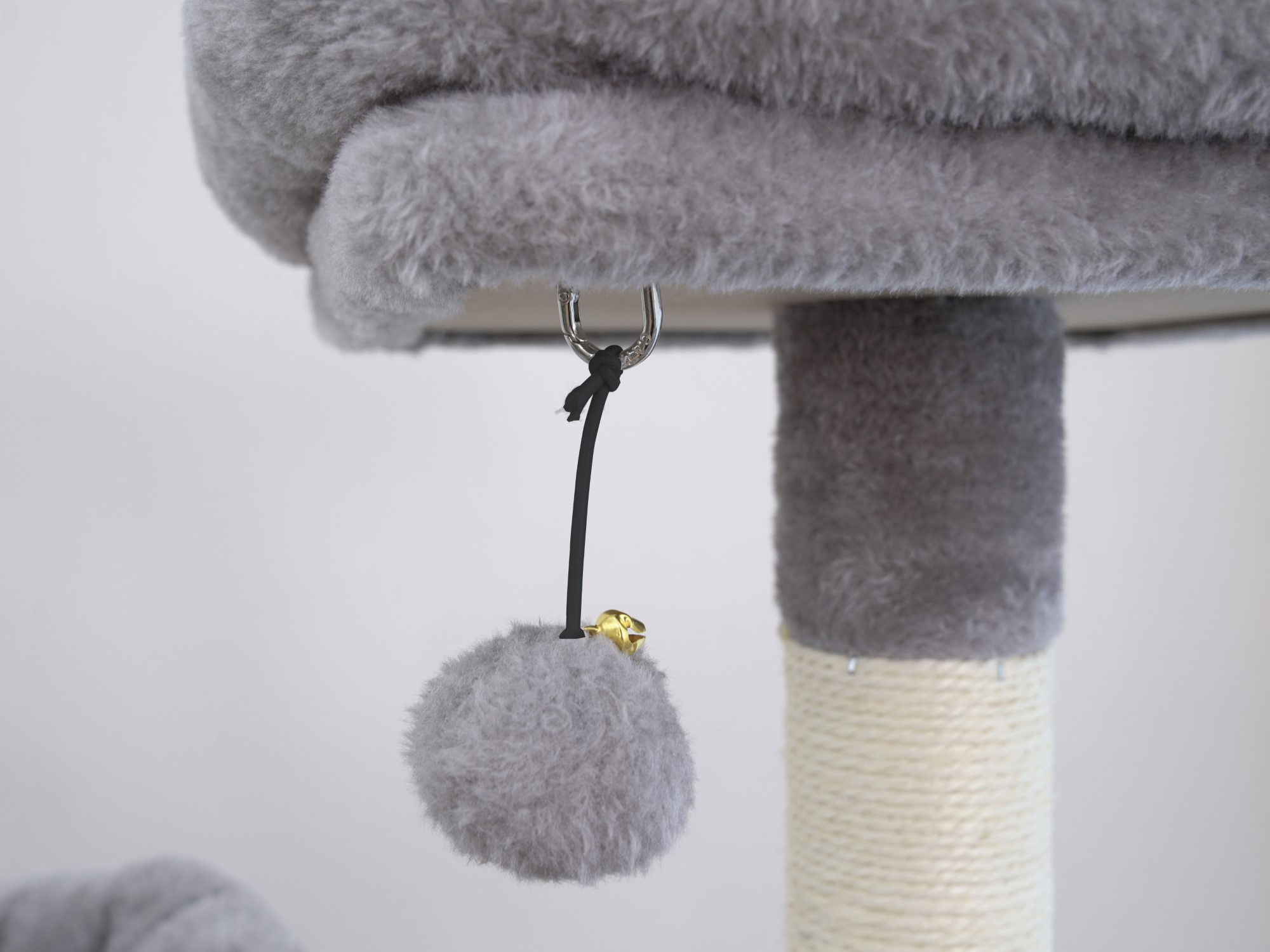 Vibrant Life Heavy Duty 7-Level 67" Cat Tree with Scratch Ramp, Hammock, and Two Condos, Light Gray