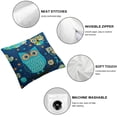 thumbnail image 4 of JRXY Throw Pillow Covers Owls Forest Owl Cute Adorable Animal Art Beautiful Beauty Bird Blue Cartoon Character Charming for Living Room Bedroom Sofa Set of 2 White, 4 of 6