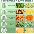 thumbnail image 3 of Rotary Cheese Grater with Handle - Vegetable Shredder with 5 Blades & Suction Base, Mandoline Slicer for Kitchen, 3 of 7