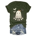 thumbnail image 4 of Leey-World Halloween Shirts for Women Shirt for Women Fashion Print T Shirt Short Sleeve Women Short Sleeve Round Neck Tee T Shirt Printing Loose Top(AG,3XL), 4 of 5