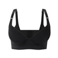 thumbnail image 4 of AINIYS Plus Size Armpit Fat Control Bra Soft Cup Bra Wireless Secure Fit Bra for Women Breathable Everyday Bras Cleavage Bra Anti-Sagging Bra Bralette Lift and Support Push-Up Bra Black 48, 4 of 7