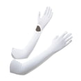 thumbnail image 3 of GARENDE Arm Covers Cooling Arm Sleeves 58cm Comfortable Breathable Summer Sun Gloves for white, 3 of 9