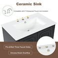 thumbnail image 3 of Euroco 30" Bathroom Vanity with Sink Vintage Style, Multi-functional Storage Space, Door Shelf, Soft-closing Door, 3 of 9