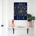 thumbnail image 4 of Canvas Wall Art, Navy Blue Yellow Spring Floral Framed Canvas Prints for Kitchen Bedroom, Abstract Blossoms Botanical Small Gallery Wrapped Wall Decor for Home Office, Gifts, 8"x12" Ship Next Day, 4 of 9