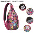thumbnail image 3 of Rustic Folk Style Sling Backpack Lightweight Travel Crossbody Bag with Artistic Ink Patterns for Outdoor Use, 3 of 6