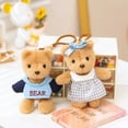 thumbnail image 3 of 15cm Cute Bear Keychain - Wearing Hoodie/Dress Plush Toy, Soft Stuffed Animal Pendant for Bag, Backpack, Gift for Kids, Girls, 3 of 9