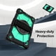 thumbnail image 5 of Funda Resistente a Golpes para Samsung Galaxy Tab A11, Funda Protectora de Silicona + Capa de PC Anti Caída con Asa Giratoria de 360°, Soporte, Correa para el Hombro, Verde, para Galaxy Tab A11, 5 of 8