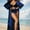 Dark Blue, variant on Women's 3 Piece Swimsuit Tropical Push Up High Waisted Bikini with Kimono Cover Up Sexy Tummy Control Beach Bathing Suit(Black,M)
