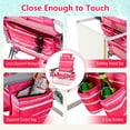 thumbnail image 4 of Gymax Ensemble de 2 Chaises de Plage Pliantes avec Table, Chaise Inclinable d'Extérieur à 5 Positions, Rose Vif, 4 of 6