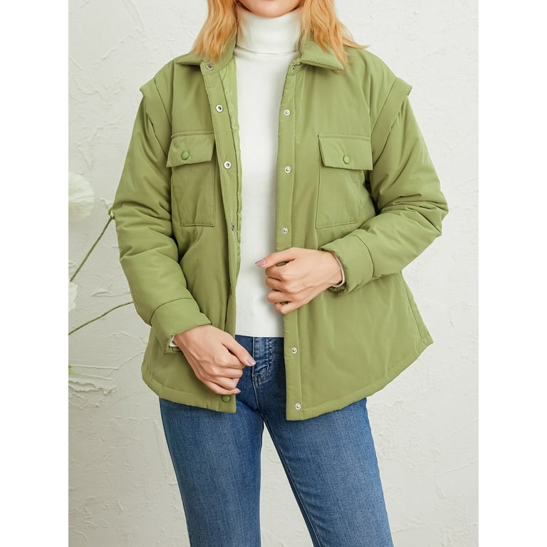 Button up store puffer jacket