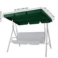 thumbnail image 3 of 77'' x 43'' Swing Canopy Cover, UV Protection & Water Resistance Swing Canopy Replacement Waterproof Top Cover for Outdoor Garden Patio Porch Yard, Top Cover Only (Green, 77'' x 43''), 3 of 14
