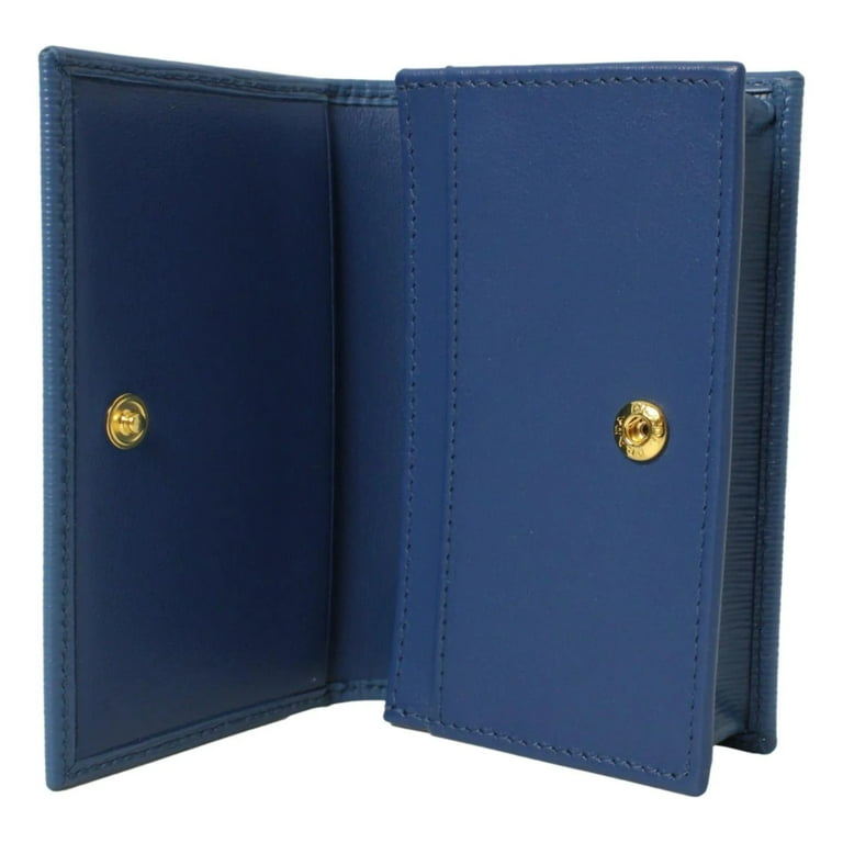 Prada Beige Vitello Grain Leather Credit Card Holder Small Wallet 1MC122