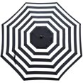 thumbnail image 1 of Sombrilla de patio Sunnyglade, 9 pies y 8 varillas, negro y blanco, 1 of 5