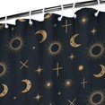 thumbnail image 3 of Dark Blue Sun Moon Cross Pattern Shower Curtain 36"x72" ,Bathroom Decorative Shower Curtains Set with 12 Hooks,Modern Waterproof Washable Shower Curtain, 3 of 6