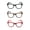 Black, Tortoise and Red, variant on EYE ZOOM 3 Pack Unisex Retro Plastic Folding reading glasses with Pouch (Red, +1.75)