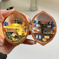 thumbnail image 6 of Walnut Shell Dollhouse, Library,Handmade Doll House, Resin Nut Secret 3D Scene,Resin Miniature,B, 6 of 8